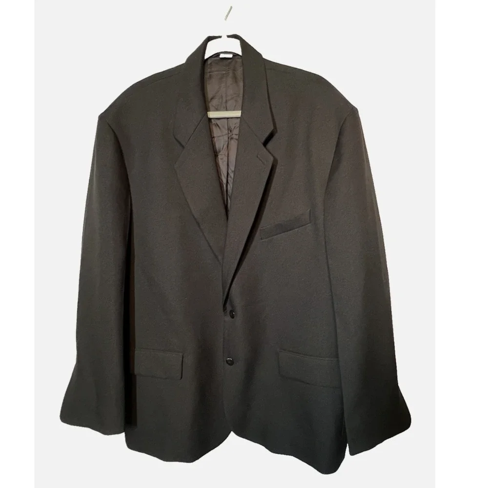 ANDOM IDENTITIES Mens Black Blazer Jacket Polyester Formal Business Size 50‎